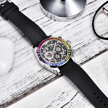 PAGANI Proiectare Automată Ceas pentru Bărbați Ceasuri din Oțel Inoxidabil rezistent la apa de Afaceri de Moda Sport cuarț Ceas de mână