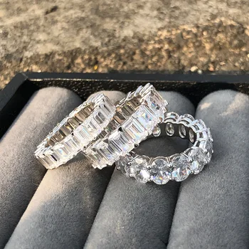PANSYSEN Argint 925 Oval Creat Moissanite Diamant Inel de Logodna verighete Femei Bărbați Bijuterii Fine en-Gros