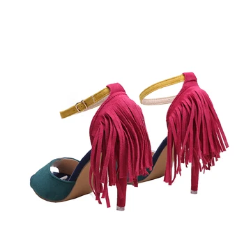 Pantofi cu Toc inalt 2021 Noi Femei Peep Toe cu Toc Bal Petrecere de Seara PU Tocuri Subtiri de Vara pentru Femei de Moda Sandale