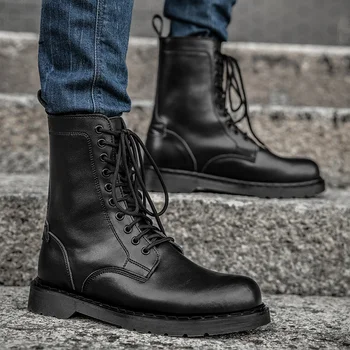 Pantofi pentru Bărbați Cizme de Vânătoare Tactice pantofi Deșert Luptă Glezna Impermeabil adidași din Piele de pluș Zăpadă cizme pantofi pentru bărbați
