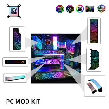 PC MOD Set Panou de Iluminat cu Kit DIY ARGB VGA Suport GPU RGB Decor IO UN Panou-RGB Extensia Personaliza Apă de răcire Custom