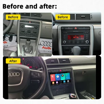 Pentru Audi A4 B6 S4 RS4 B6 B7, SEAT Exeo 2002-2008 2 Din Android GPS AUTO Stereo Radio player Multimedia Unitate Cap Cu Cadru