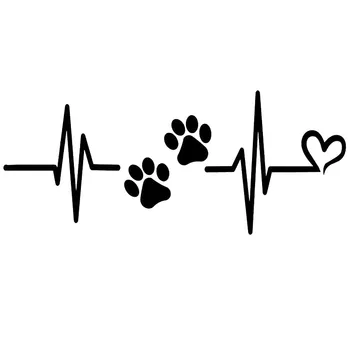 Pentru Bataile Inimii Liveline Dragoste Labă De Câine De Companie Tema Geam Auto Autocolant Decal