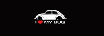 Personalitatea Creativitatea Accesorii Auto îmi Iubesc Bug Corpul Autocolant Decal KK Vinil pentru Volkswagen Beetle18CM*7CM