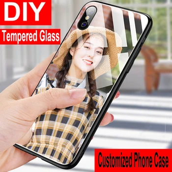 Personalizat Sticla Caz de Telefon Pentru Samsung Galaxy S21 Plus Ultra A12 A42 5G A02S M12 M02S DIY Fotografie Imagine de Acoperire