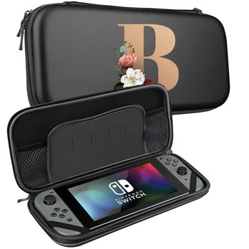 Personalizate Scrisoare Inițială Sac De Depozitare Pentru Nintendo Comutator De Călătorie Portabil Transporta Caz De Protecție Pentru A Comuta Lite Box Sac Negru
