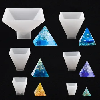 Piramida În Formă De Mucegai Silicon Diy Home Decor Flori Uscate Rășină Epoxidică Bijuterii Breloc Face