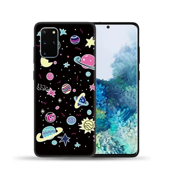 Planeta drăguț Stele Spațiu a Astronauților de Urs Caz de Telefon Pentru Samsung S20 FE S9 S10 S21 Plus Nota 20 10 Ultra Pro S10E Capac de Silicon
