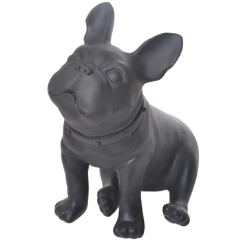 Plastic Negru Bulldog Francez Câine Manechin Cu Se Învârtea În Cap Pentru A Afișa