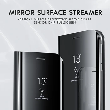 Pocox3 nfs caz smart mirror telefon flip cover pentru xiaomi pocophone poco x3 pro x 3 3x pocophonex3 nfc, rezistent la șocuri coque