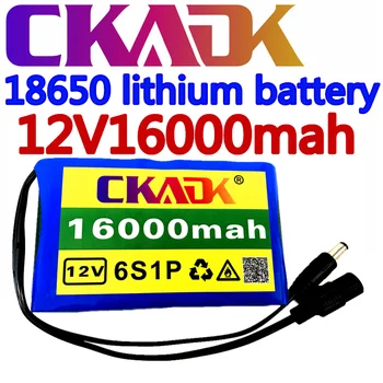Portabil Super 12V 16000mah bateria Reîncărcabilă baterie Litiu-Ion, capacitate DC 12.6 v 16Ah CCTV Cam Monitor + incarcator