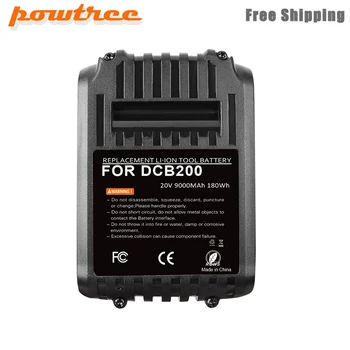 Powtree 1 pachet Pentru DeWalt 18V/20V 9000mAh Acumulator Scule electrice Baterii de Înlocuire DCB181 DCB182 DCB200 DCD780 DCD785 DCD795