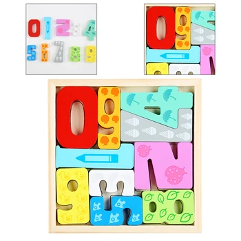 Puzzle din lemn Jigsaw Puzzle Formă de Jucărie de Învățare Cadouri pentru Copii, Copii mici cu Vârsta de 2+