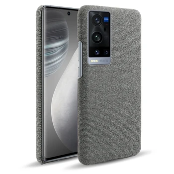 Pânză Textura se Potrivesc Acoperi VIVO X60 Pro Plus Coque de Lux Febric Antiderapante Telefon Caz Pentru Vivo X60 Pro+ 5G 6.56