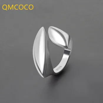 QMCOCO Nou Stil de Argint 925 Design Simplu, Rotund Inele Retro Deschidere Reglabil Manual Inel Moda Bijuterii Fine