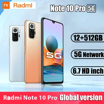 Radmi Nota 10 Pro telefoane mobile 12GB+512GB smartphone-uri android 6.7 inch HD telefoane mobile versiune Globală phoens Fata ID-ul Dual SIM
