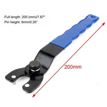 Reglabil Albastru Polizor Unghiular Cheie Pin Spanner Mâner De Plastic Pin Spanner Cheie Acasă Chei Instrument De Reparații De Accesorii