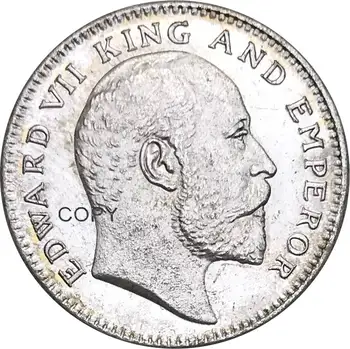 Replica Monede 1907 India Edward al VII-lea Rege într-O Rupie Copia Fisei Foarte Perfect de Culoare Și de Calitate se Pot Face Diferite Ani