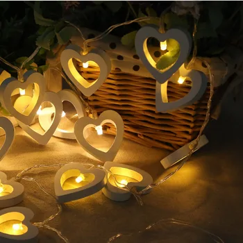 Reprezentând Dragoste 1 M 10 Șir de Lumină LED-uri de Lemn Dragoste Ghirlanda Cutie Baterie de Anul Nou Crăciun Decor Acasă Petrecerea de Ziua Decor