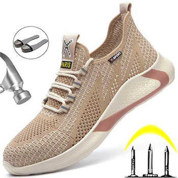 Respirabil Usoare Munca Adidași Indestructibil De Siguranță Pantofi Cu Bombeu Metalic De Protectie Pantofi Barbati Puncție-Dovada Încălțăminte De Sex Masculin