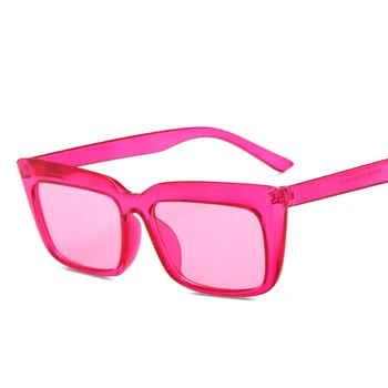 Retro Bold PC Cadru ochelari de Soare pentru Femei Dreptunghi Decorare Ochelari de Soare Bomboane de Culoare Celebritate pe Internet Recomand