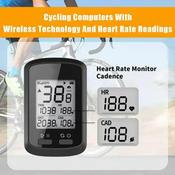 Rezistent la apa IPX7 GPS G+ Wireless Ciclism Calculator pentru Biciclete cu LCD Display Bluetooth ANT+ cu Cadență Biciclete Vitezometru Kilometraj