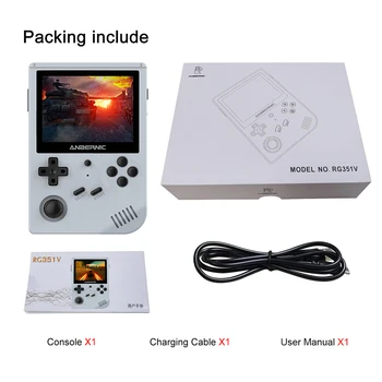 RG351V Jocuri Mini jocuri Video Mașină Player portabil Portabil de Buzunar, Consola de jocuri Clasice Jocuri Mini Retro Console