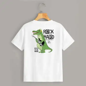 Rock Dinozaur Patch-Uri Autocolante Termice T-Shirt Diy Decorare 2020 Un Nou Nivel Lavabil Parches Ropa Animal Decor Patch