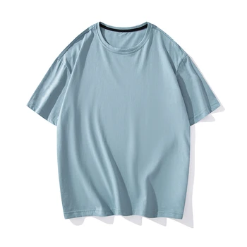 Rutier singur Om Supradimensionat tricou Barbati Top de Vară 2021 Solidă și Simplu T-shirt Harajuku din Bumbac Tricou Galben T-Shirt Pentru Bărbați