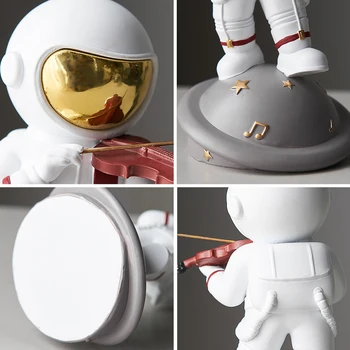 Rășină Astronaut Model Figurine Creative Decor Acasă Decorare Accesorii pentru Copii Dormitor Birou Decor Cadouri