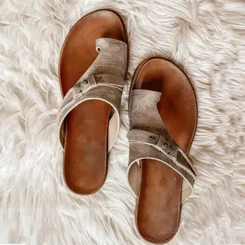 Sandale Femei Papuci de casă Deget de la picior Deschis Non-Alunecare Doamnelor 2021 Moda Pantofi de Plaja Ortopedice Inflamație la picior Corector pentru Femei Casual Flip-Flops
