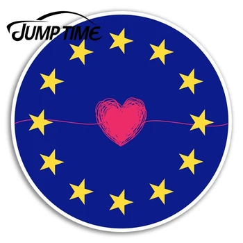 Sari de Timp pentru Drapelul UE Autocolante de Vinil Europa de Dragoste Inima BRITANIE Distractiv Brexit Autocolant Masina Barei de protecție Decal rezistent la apa Accesorii Auto