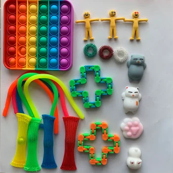Se frământa Jucării Pachet Anti Stres Jucărie Set de Relief Cadou pentru Adulti Fata de Copii Senzoriale Antistres Relief Autism Anxietate Figet Băiat Jucărie