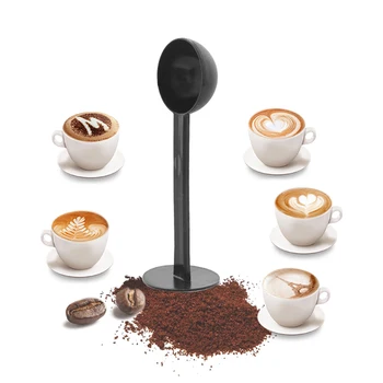 Siguranța de boabe de Cafea Lingura 2 in 1 din Plastic de Măsurare Compactare Cafea, Ceai Standard de Măsurare Lingură Cafe Scoop Tamper