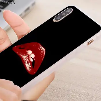 Silicon moale Caz Pentru iPhone 12 11 Pro X XS Max XR 8 7 6 Plus 5s SE 2020 S 6.1 Moda Acoperi buzele Rosii frumusete