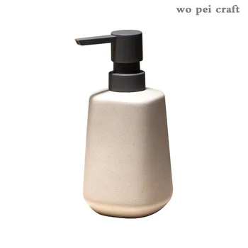 Simplu Ceramic Portabil Dozator de Săpun și Gel de Duș Șampon Accesorii de Baie 350ml Mat Portelan Sticla Lotiune