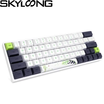 Skyloong SK64S Panda 64 De Taste Tastatură Mecanică PBT Roșu Taste Tastatură de Gaming Wireless Bluetooth Teclado Pentru Win/MAC/Desktop