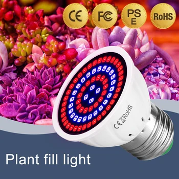 Spectru complet de Plante Cresc Becuri cu Led-uri Lampă de Iluminat pentru Semințe de Flori cu efect de Seră Legume Gradina Interioara E27 Fito Growbox