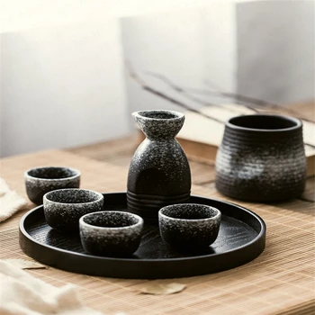 Stil japonez Ceramice Dragul Vin Cald Oală Fierbinte Acasă Galben Sticla de Vin Alb Pahar de Vin Separator Non-alunecare de Dragul Sticla