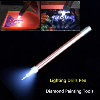 Stilou Dotting cu Lanterna cu Baterii Dotting Tools Pentru Mandala Rock Pictura Meserii DIY Nail Art Canvas