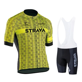 STRAVA-traje de Ciclismo fesional hombre para, Maillot de manga corta, transpirable, alin verano, novedad de 2021