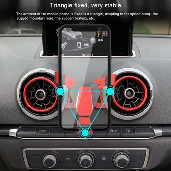 Suport De Telefon În Mașină De Ventilație De Evacuare Muntele De 360 De Grade Rotativ Pivotant Telefon Mobil Magnetic Leagăn Pentru Audi A3 / S3 Suport Auto Magn