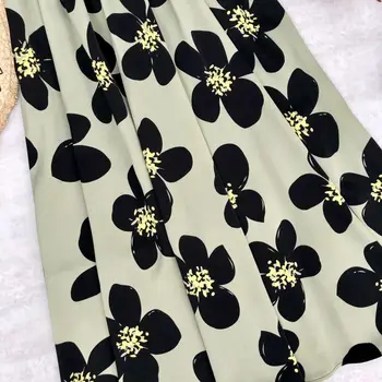SURMIITRO Midi Fusta Lunga pentru Femei Primavara-Vara 2021 Moda Stil coreean Talie Mare Print Floral Mid-Lungime Fusta Feminin