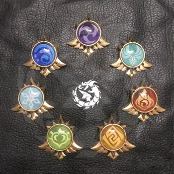 Suvenir Genshin Impact Joc de Ochiul lui Dumnezeu Insigna Element Nou Broșă Pin Itabag Pandantiv Jucărie Medalie de Metal Butoane de Colectare Cospaly