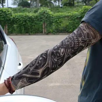 Tatuaj 3D Tipărite în aer liber, Ciclism Mâneci Mănuși Brațul mai Cald Protectie UV Biciclete Mâneci Ciclism Echipamente Accesorii pentru Biciclete