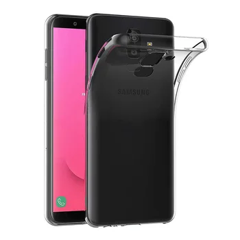 TPU moale de Cristal Clar de Cazuri de Telefon pentru Samsung Galaxy J8 2018 SM-J810 Coajă Transparent rezistent la Socuri Rezistent Ultra Subțire Capacul din Spate