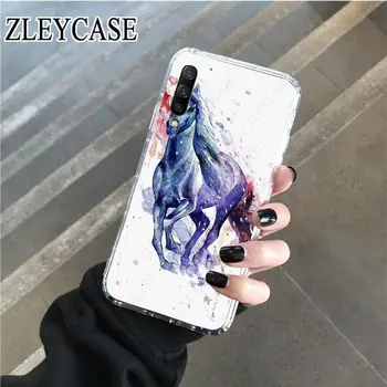 Transparent silicon Moale Telefon Acoperă Pentru samsung Galaxy A50 A10 A30 A70 A7 A9 A10S J5 J6 J7 J8 2018 CAZ watwercolor cal