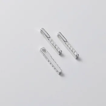 Trustdavis de Moda Real Argint 925 Dulce Stick Strălucitor CZ Charm Pandantiv Handmade, DIY Accesorii Bijuterii en-Gros DZ190