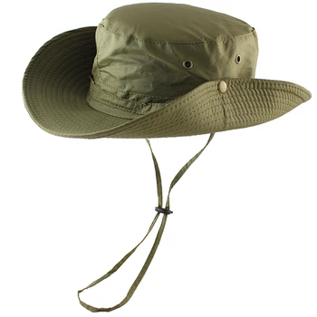 Unisex Culoare Solidă Respirabil Palarie de Soare de Vară Bărbați Femei Pescuit Anti-UV Găleată Capace Mari Margine Largă în aer liber, Plajă Capac Sport Pălării