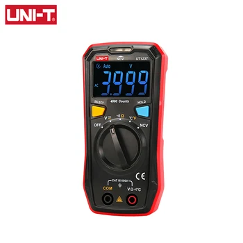 UNITATEA UT123T Digital Mini Multimetru Tester Auto DC AC Voltmetru Frecvență Capacitate Ohm Metru Instrumente de Măsurare